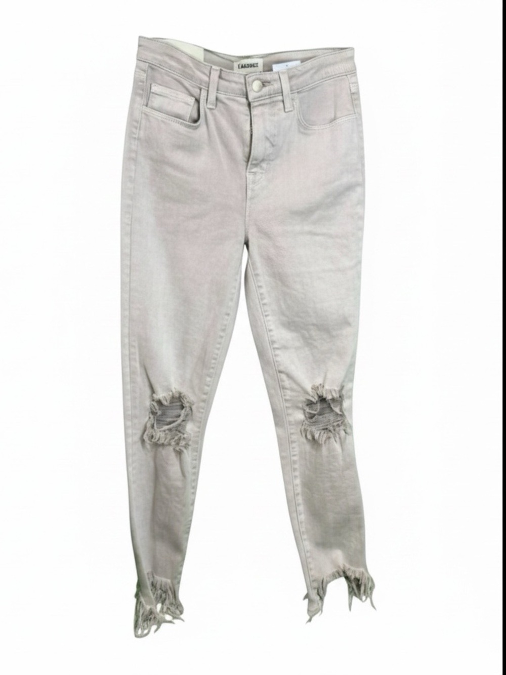L'agence BISCUIT DESTRUCTED Women's High Line High Rise Skinny Jeans Size 25